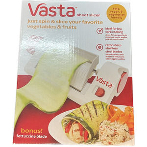 Vasta 2-in-1 Slicer Vegetable & Fruit Sheet & Noodle Low-Carb Veggie Sheets